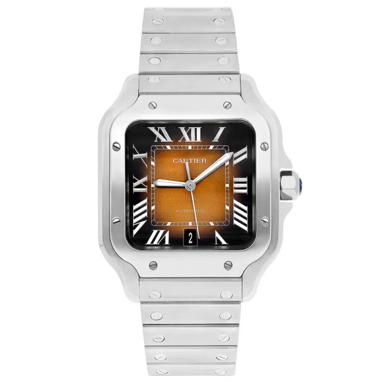 Cartier Santos WSSA0064 2025 39.8mm Stainless Steel Brown Sunray Dial Watch – image 3