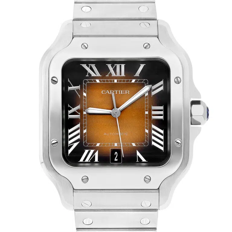 Cartier Santos WSSA0064 2025 39.8mm Stainless Steel Brown Sunray Dial Watch – image 4