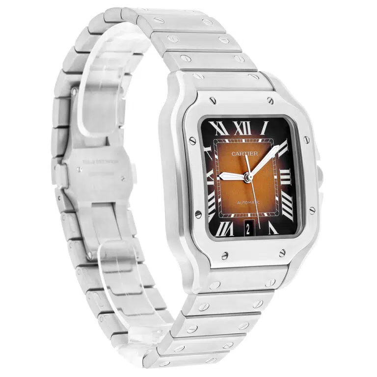 Cartier Santos WSSA0064 2025 39.8mm Stainless Steel Brown Sunray Dial Watch – image 5