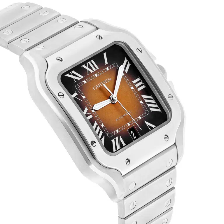 Cartier Santos WSSA0064 2025 39.8mm Stainless Steel Brown Sunray Dial Watch – image 6