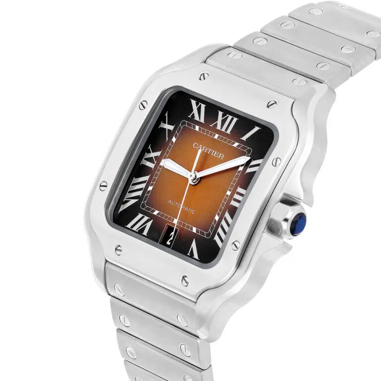 Cartier Santos WSSA0064 2025 39.8mm Stainless Steel Brown Sunray Dial Watch – image 7