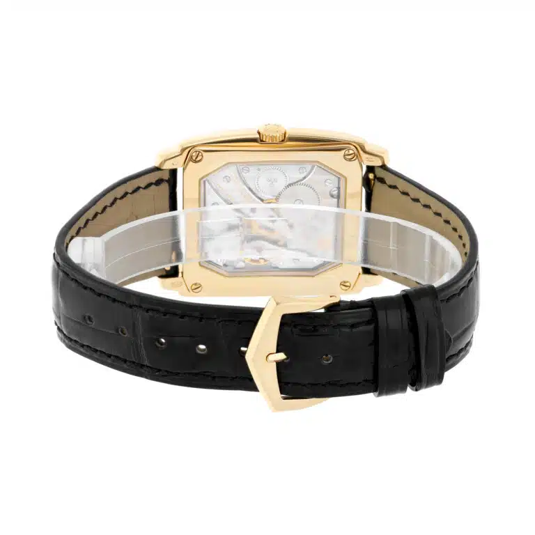 Patek Philippe Gondolo 5124J-001 Black Leather Silver Yellow Gold Dial Watch – image 8