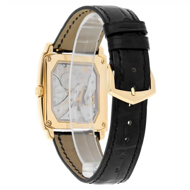 Patek Philippe Gondolo 5124J-001 Black Leather Silver Yellow Gold Dial Watch – image 9