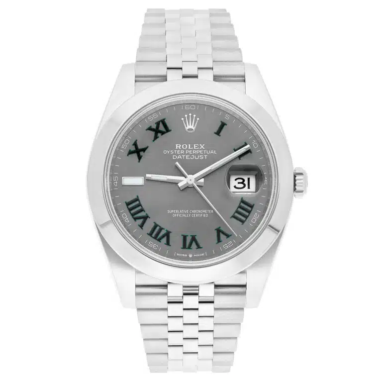 Rolex Datejust 41 126300-0014 Wimbledon Roman dial, dial detail