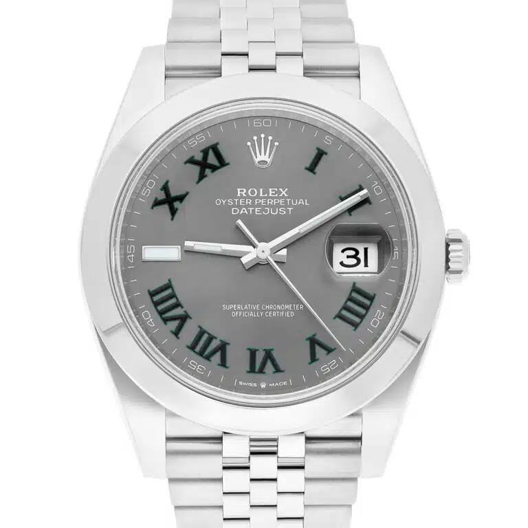 Rolex Datejust 126300-0014 41MM Wimbledon Roman Dial Jubilee Bracelet Stainless Steel Watch - 2020 – image 3
