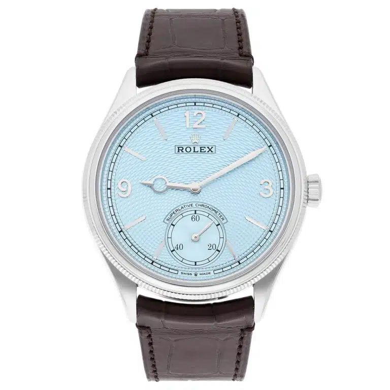 Rolex 1908 - 52506-0002 Ice Blue Dial Alligator Leather Strap Platinum Watch 2025 – image 2