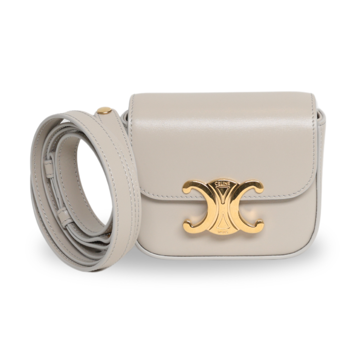 Celine - Calfskin Mini Triomphe Chalk (Pre-Owned)