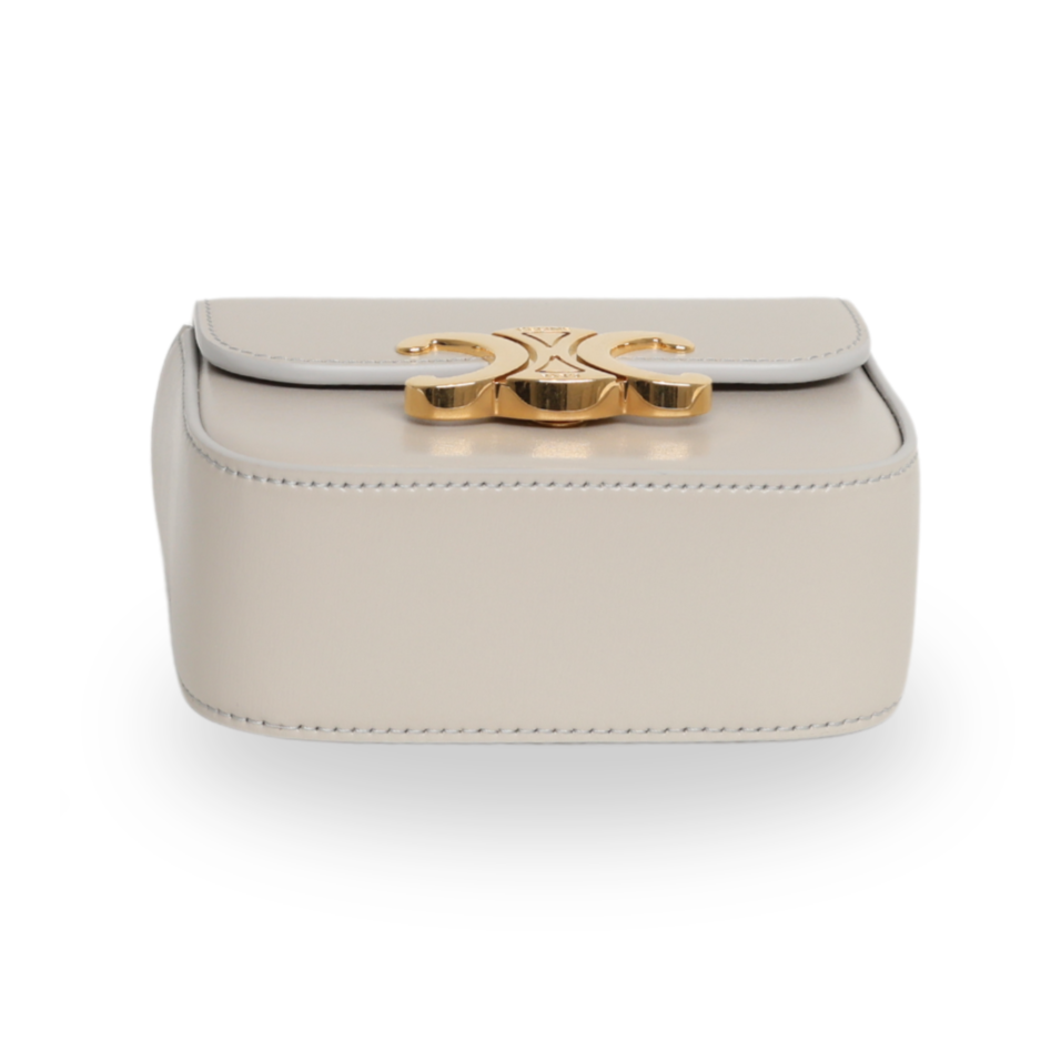 Celine - Calfskin Mini Triomphe Chalk (Pre-Owned)