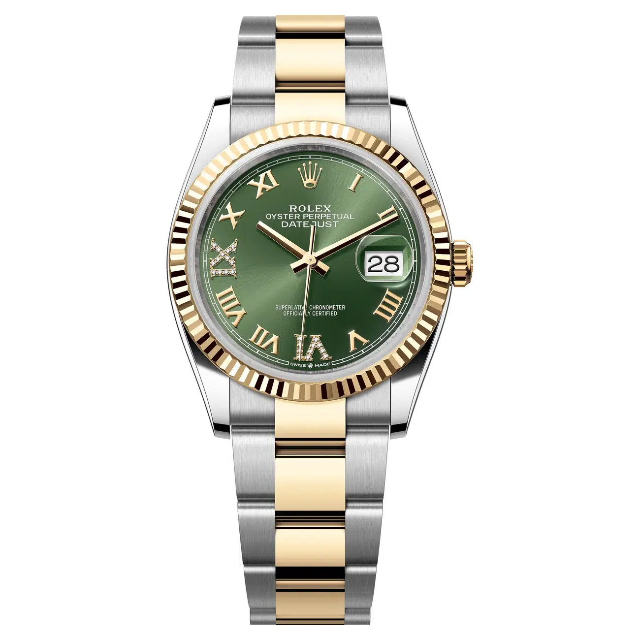 Rolex Datejust 126233-0026 Olive Green Dial 36 MM Oyster Bracelet