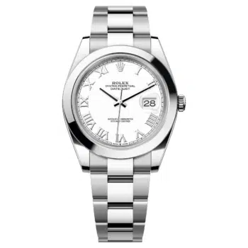 Rolex Datejust 126300-0015 41mm Stainless Steel Watch with White Roman Dial