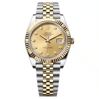 Rolex Datejust 126333-0012 Fluted Bezel Champagne Diamond Dial Jubilee Two Tone