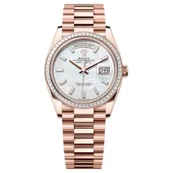 Rolex Day-Date 128395TBR-0026 Mother of Pearl White Dial 36 MM President Bracelet