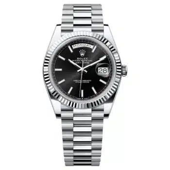 Rolex Day-Date 228236-0003 Bright Black Dial 40 MM President Bracelet