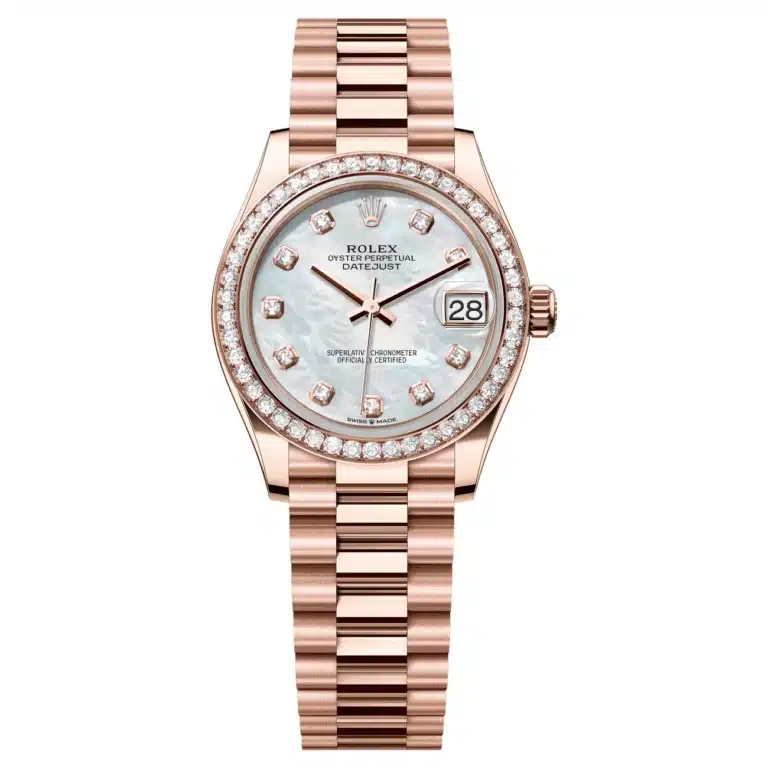 Rolex Datejust 278285RBR-0005 Mother of Pearl White Dial 31 MM President Bracelet