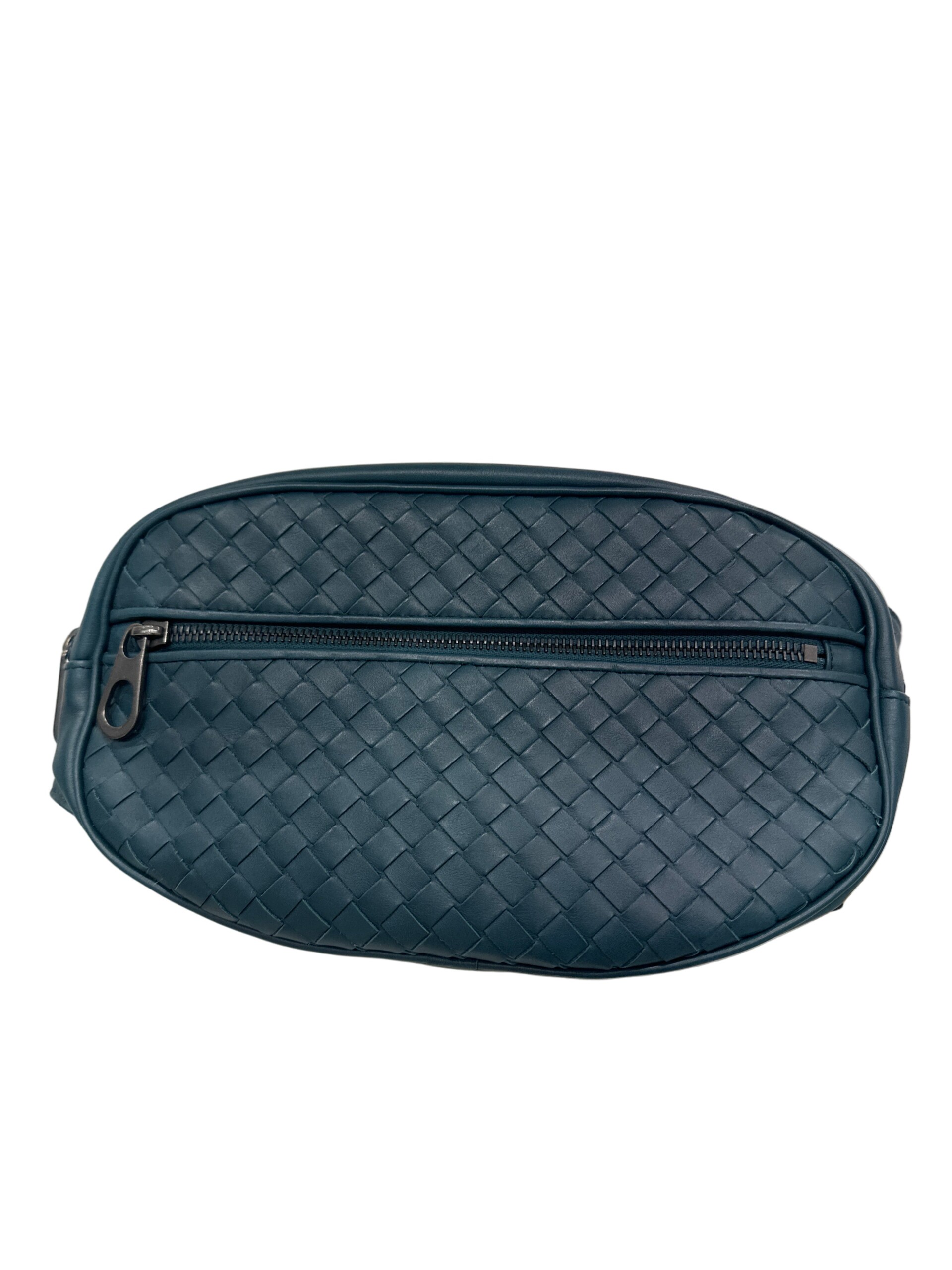 Bottega Veneta Intrecciato Leather Belt Bag Teal