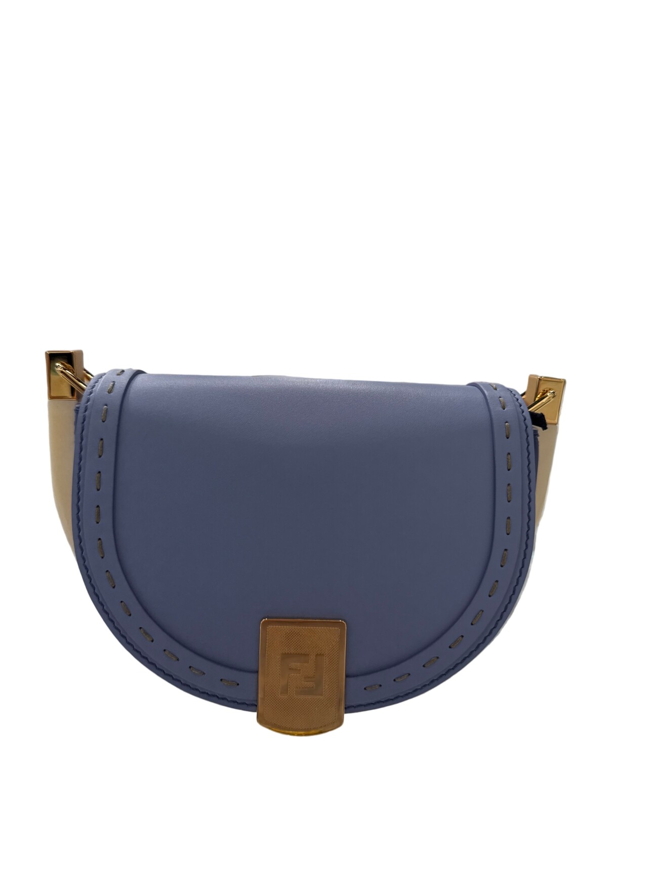 Fendi Moonlight Leather Crossbody Saddle Bag