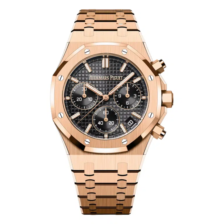 Audemars Piguet Royal Oak 26240OR.OO.1320OR.02 “50th Anniversary” 41mm Black Chronograph Dial Pink Gold Watch
