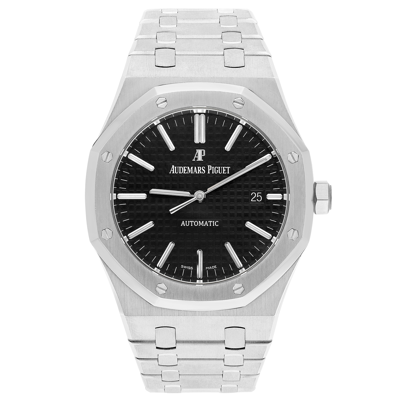 Audemars Piguet Royal Oak 15400st.oo.1220st.01 Black Dial Stainless Steel Watch
