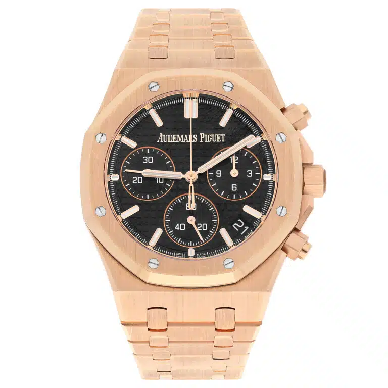 Audemars Piguet Royal Oak 26240OR.OO.1320OR.02 “50th Anniversary” 41mm Black Chronograph Dial Pink Gold Watch – image 2