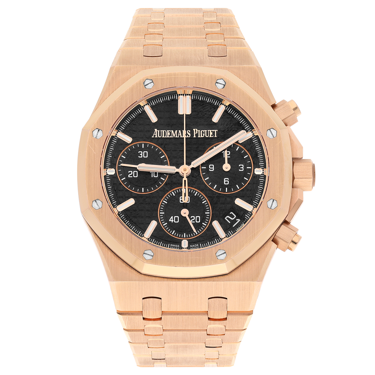 Audemars Piguet Royal Oak 26240OR.OO.1320OR.02 "50th Anniversary" 41mm Black Chronograph Dial Pink Gold Watch