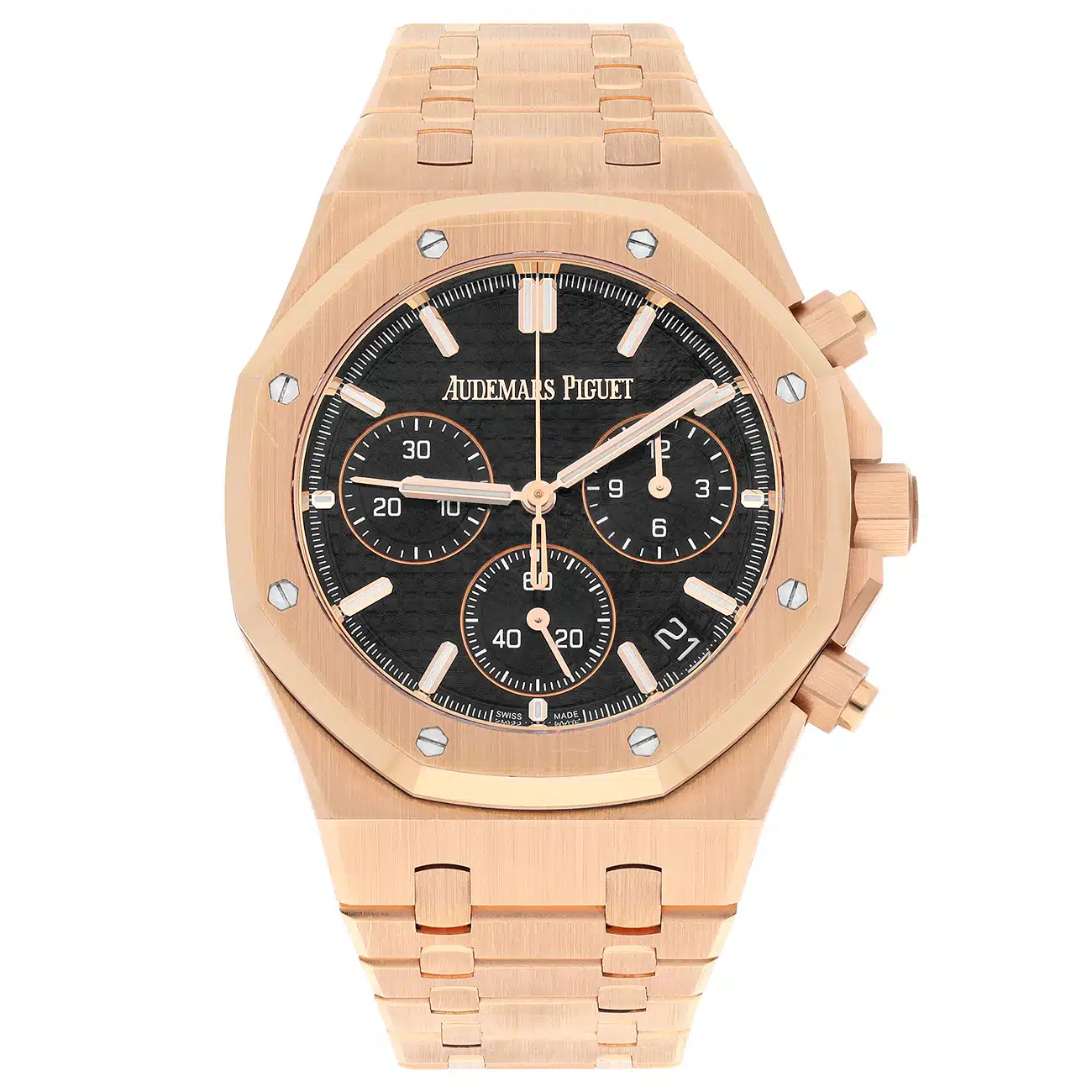 Audemars Piguet Royal Oak 26240OR.OO.1320OR.02 “50th Anniversary” 41mm Black Chronograph Dial Pink Gold Watch – image 2