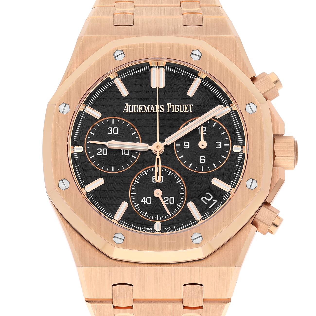 Audemars Piguet Royal Oak 26240OR.OO.1320OR.02 "50th Anniversary" 41mm Black Chronograph Dial Pink Gold Watch