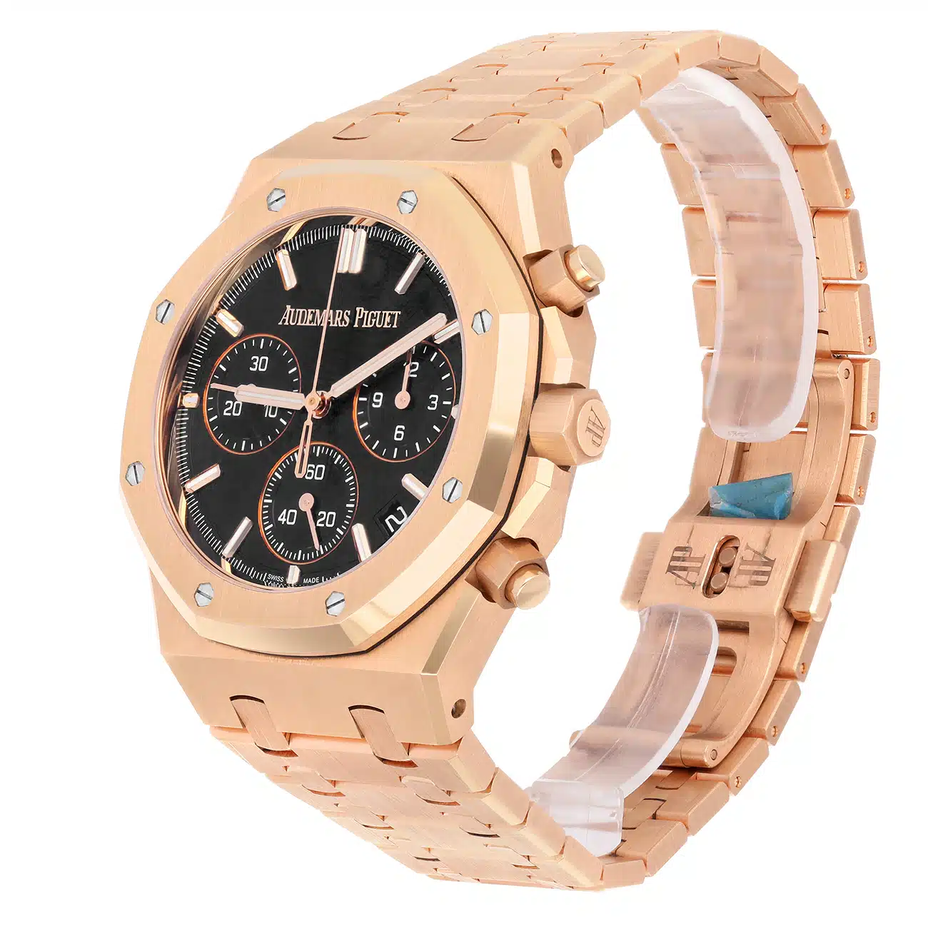 Audemars Piguet Royal Oak 26240OR.OO.1320OR.02 “50th Anniversary” 41mm Black Chronograph Dial Pink Gold Watch – image 6