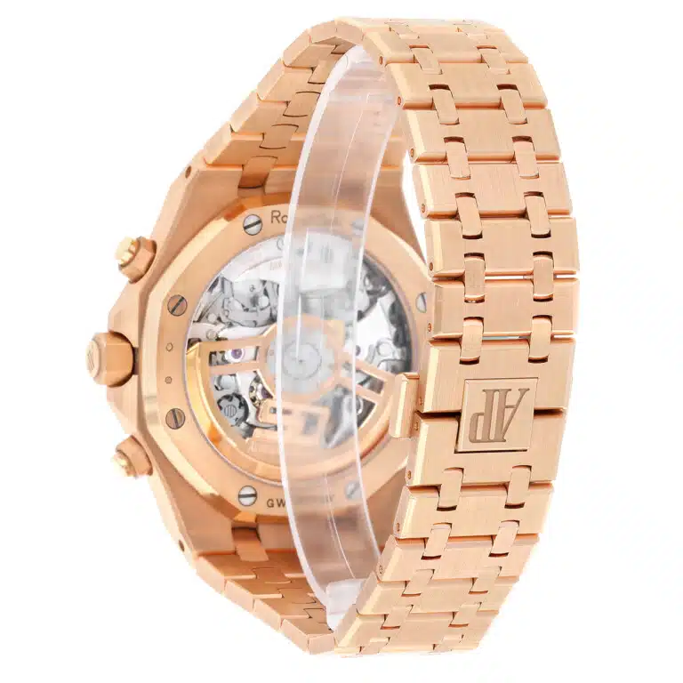 Audemars Piguet Royal Oak 26240OR.OO.1320OR.02 “50th Anniversary” 41mm Black Chronograph Dial Pink Gold Watch – image 9
