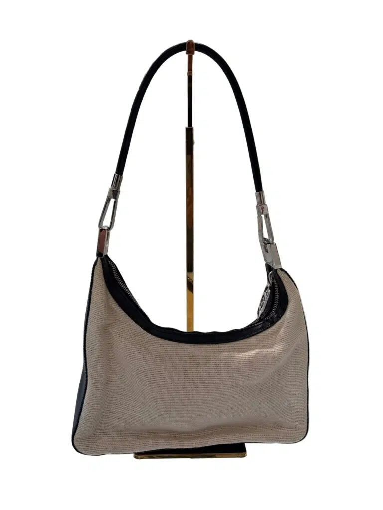 Gucci Jackie O Shoulder Bag Beige Canvas