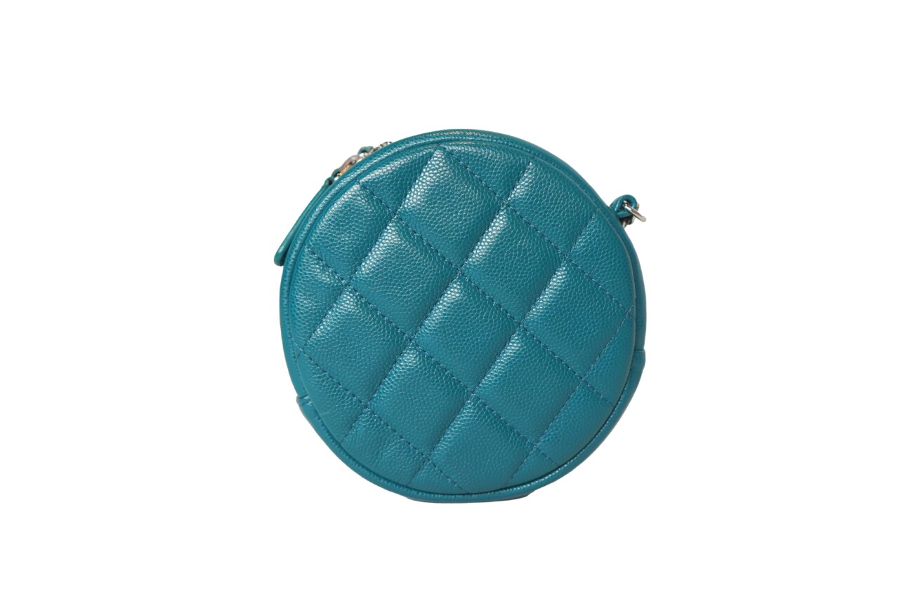 Chanel Quilted Round Clutch