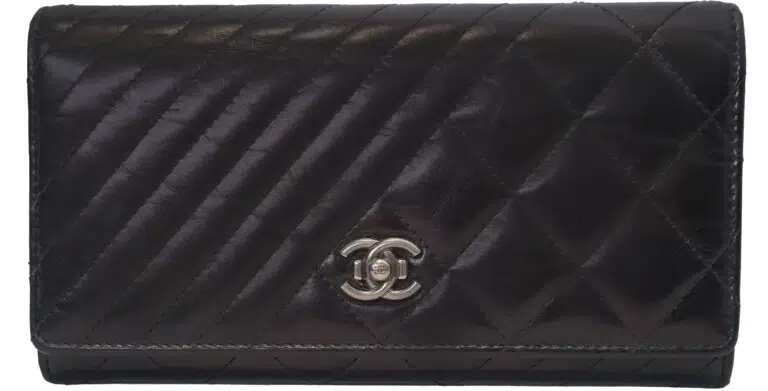 Chanel Black Quilted Leather Wallet
