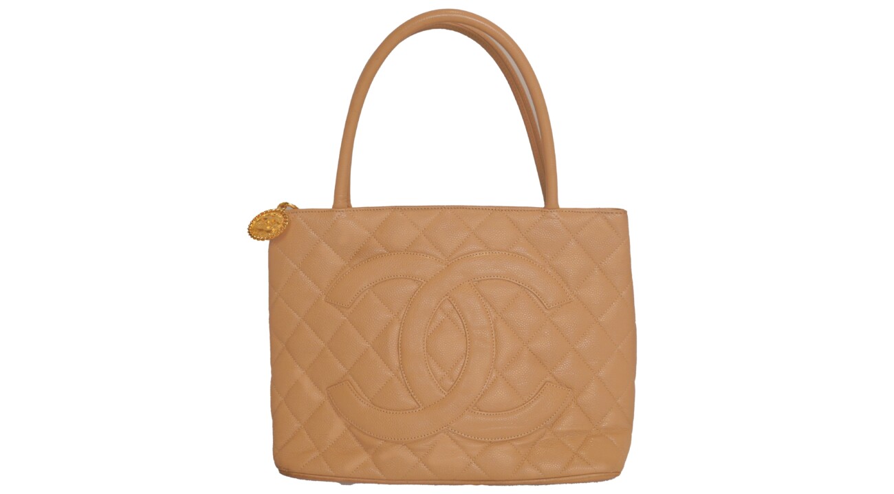 Chanel Tote Tan Medallion