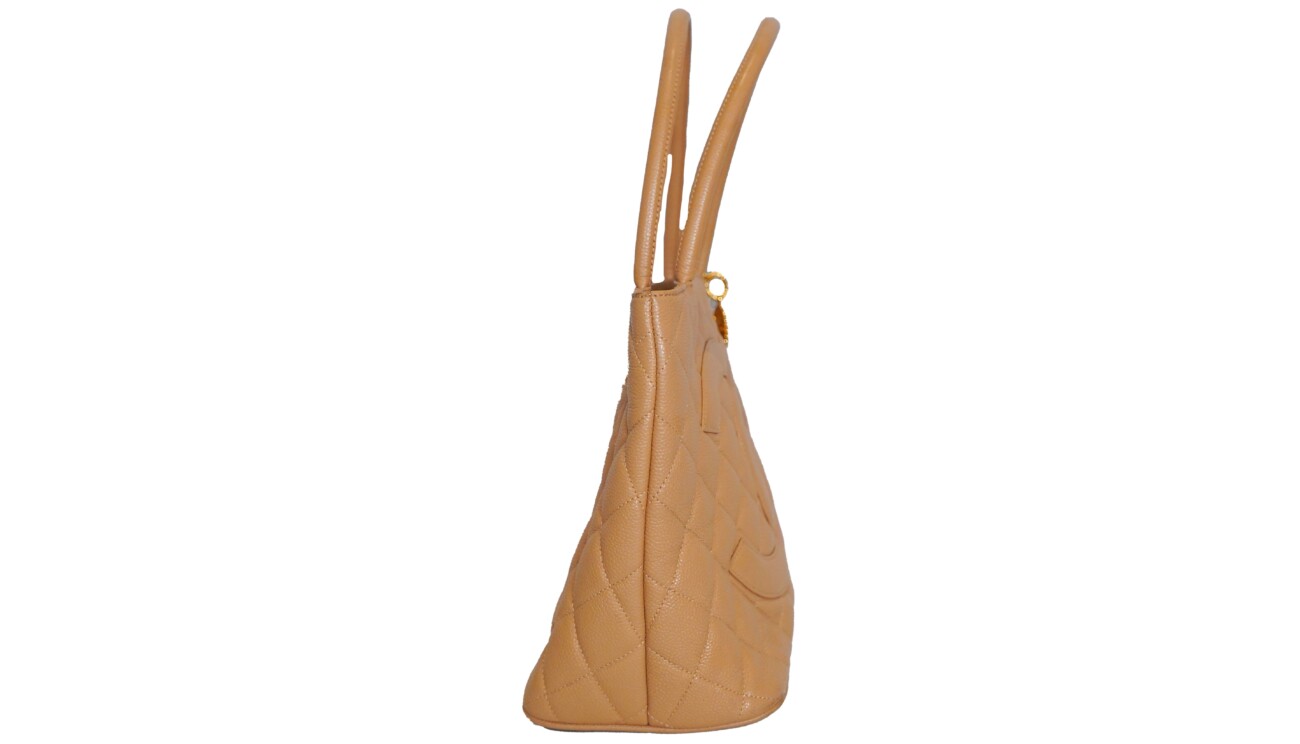 Chanel Tote Tan Medallion