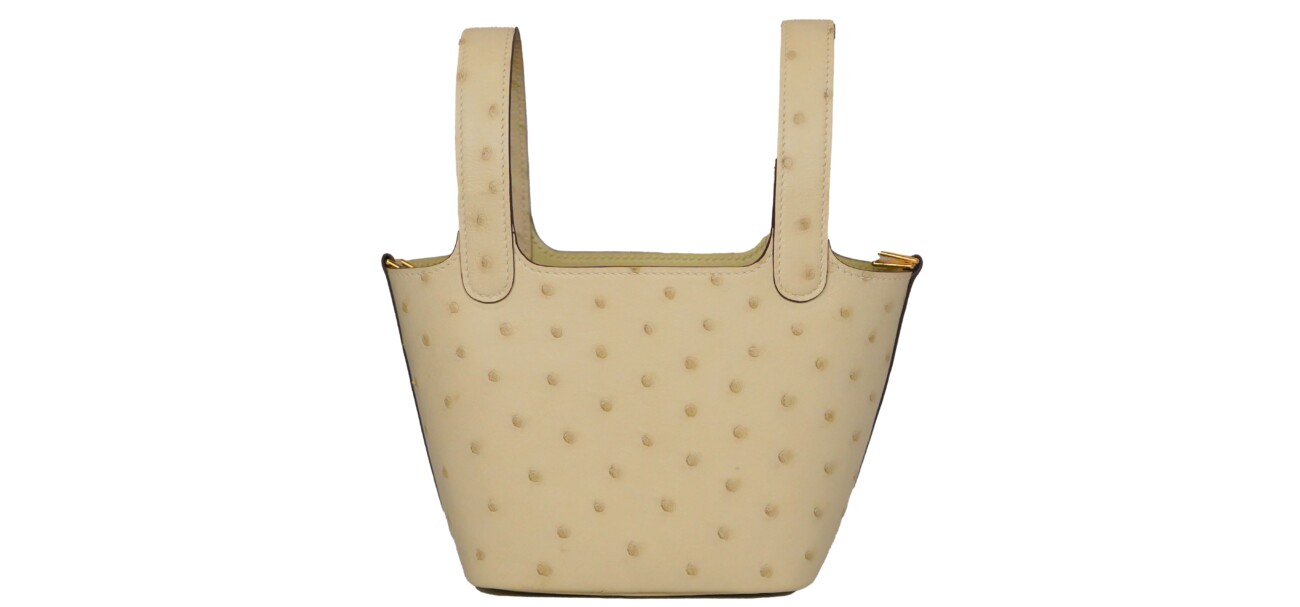 Hermes Picotin 18 Lock Vanille Ostrich