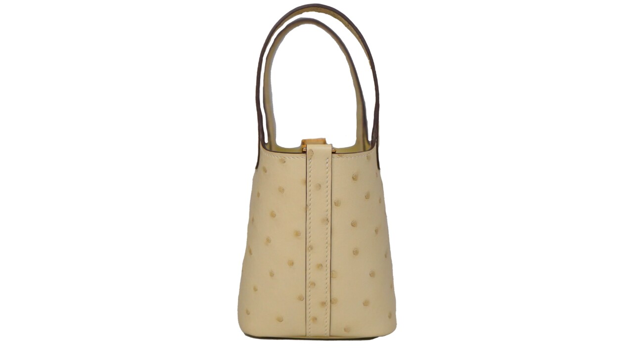 Hermes Picotin 18 Lock Vanille Ostrich