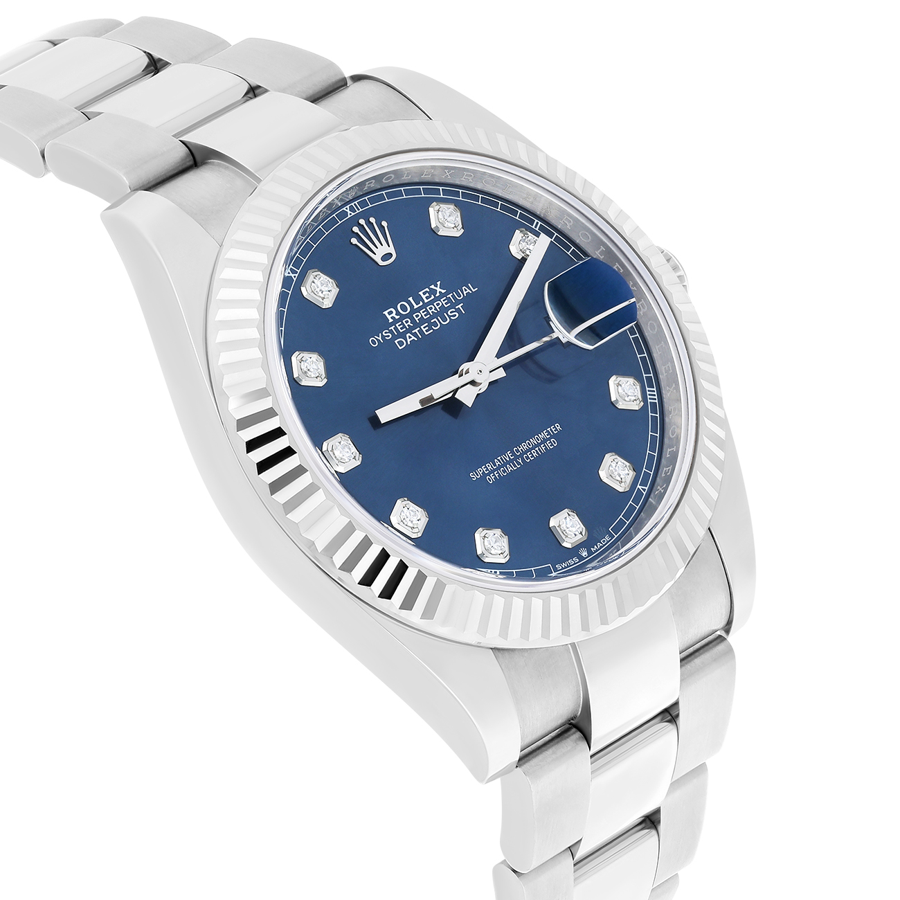 Rolex Datejust 126334-0015 Blue Diamond Dial Oyster Bracelet Stainless Steel Watch 2025