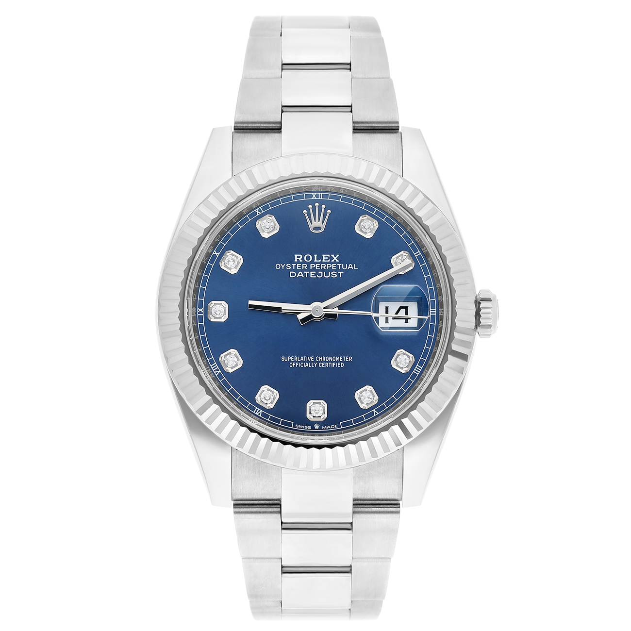 Rolex Datejust 126334-0015 Blue Diamond Dial Oyster Bracelet Stainless Steel Watch 2025