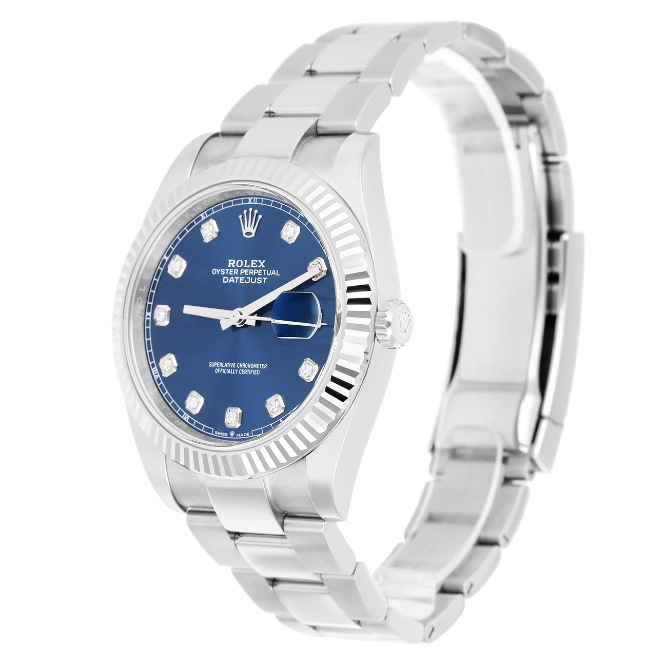 Rolex Datejust 126334-0015 Blue Diamond Dial Oyster Bracelet Stainless Steel Watch 2025