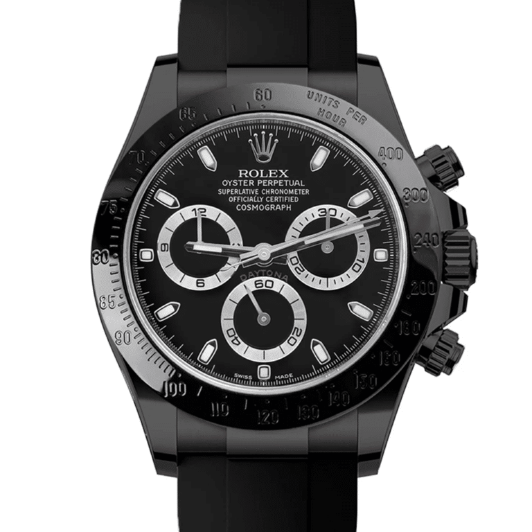Rolex Daytona 116523 Black Dial Black Oysterflex Strap PVD/DLC Coated Watch – alternate view