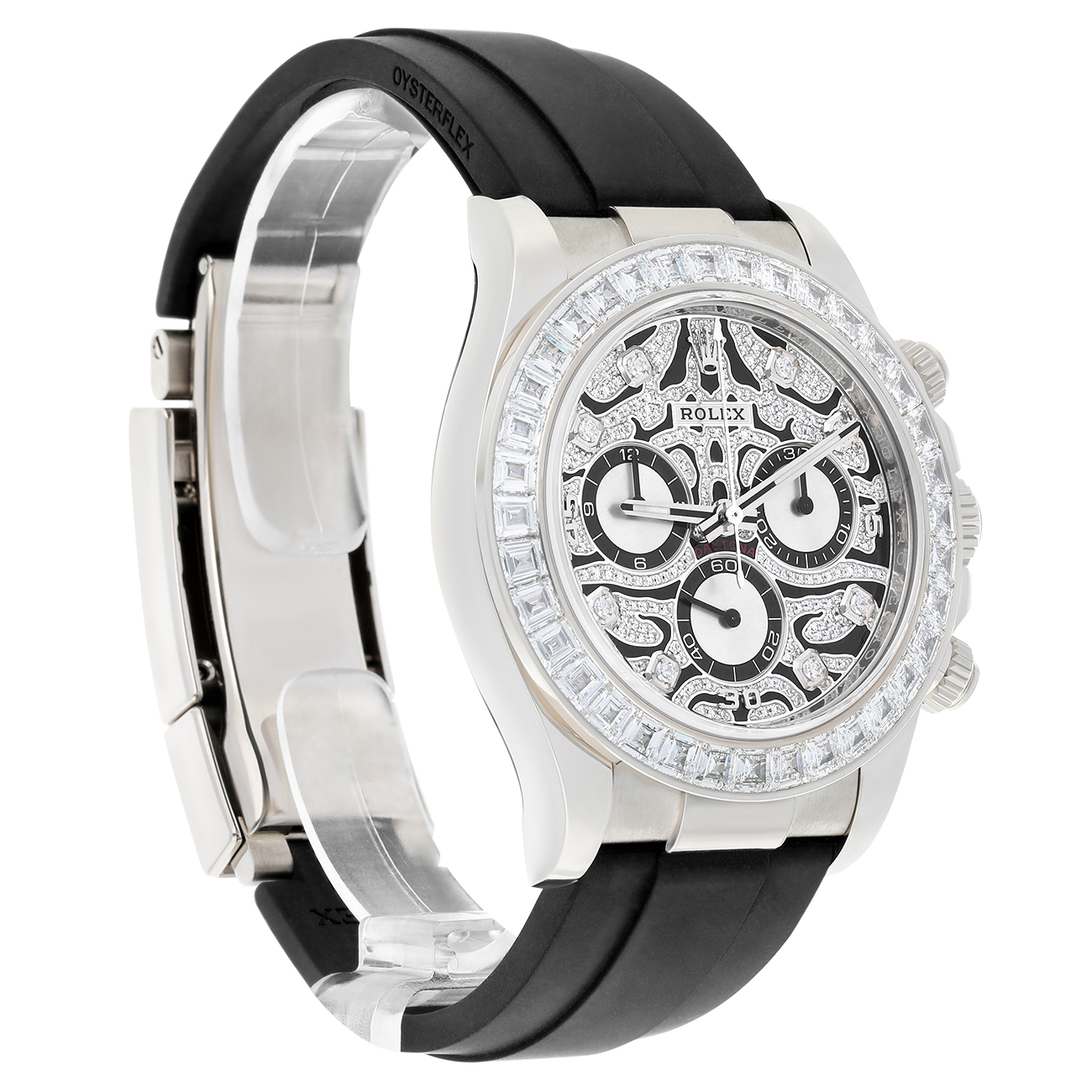 Rolex Daytona 116589TBR 40mm 'Eye of the Tiger' Oysterflex Strap White Gold Watch