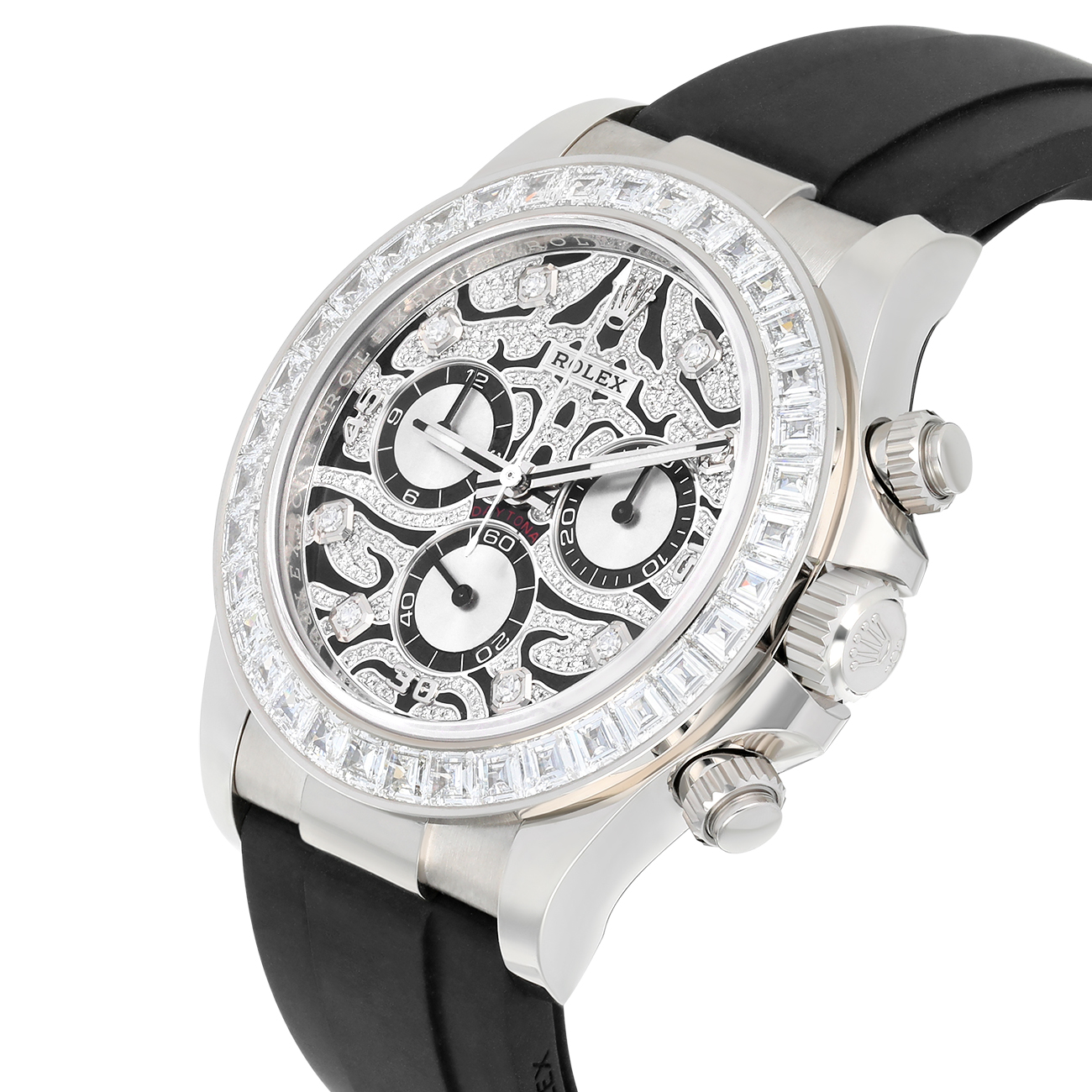 Rolex Daytona 116589TBR 40mm 'Eye of the Tiger' Oysterflex Strap White Gold Watch