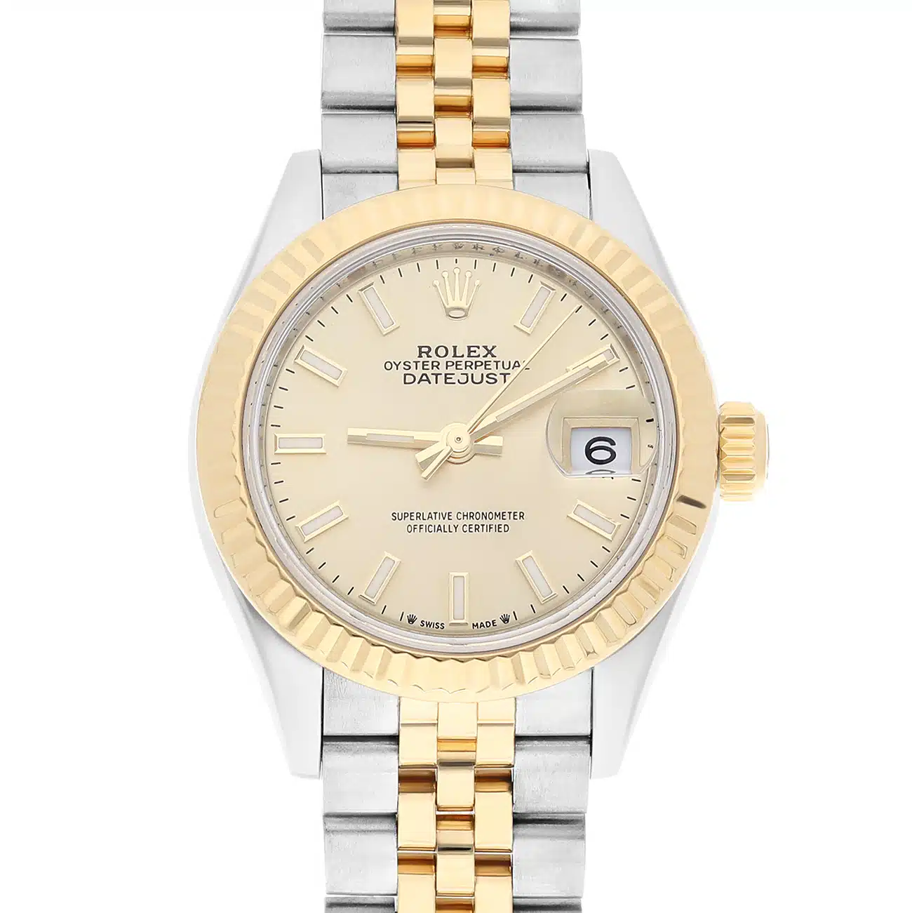 Rolex Lady-Datejust 279173-0001 28 MM  Champagne Dial Jubilee Bracelet Two Tone Watch – image 3