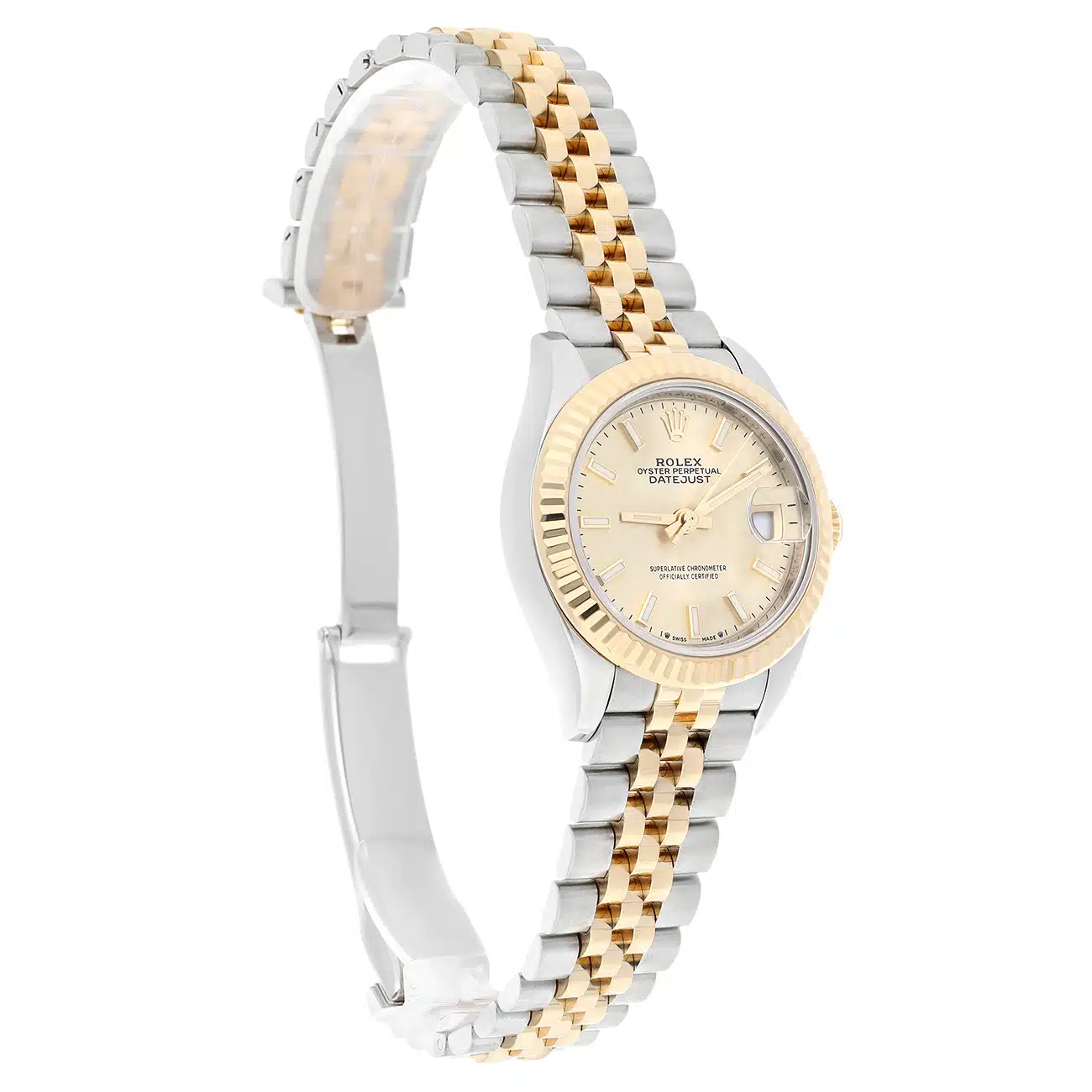 Rolex Lady-Datejust 279173-0001 28 MM  Champagne Dial Jubilee Bracelet Two Tone Watch – image 4
