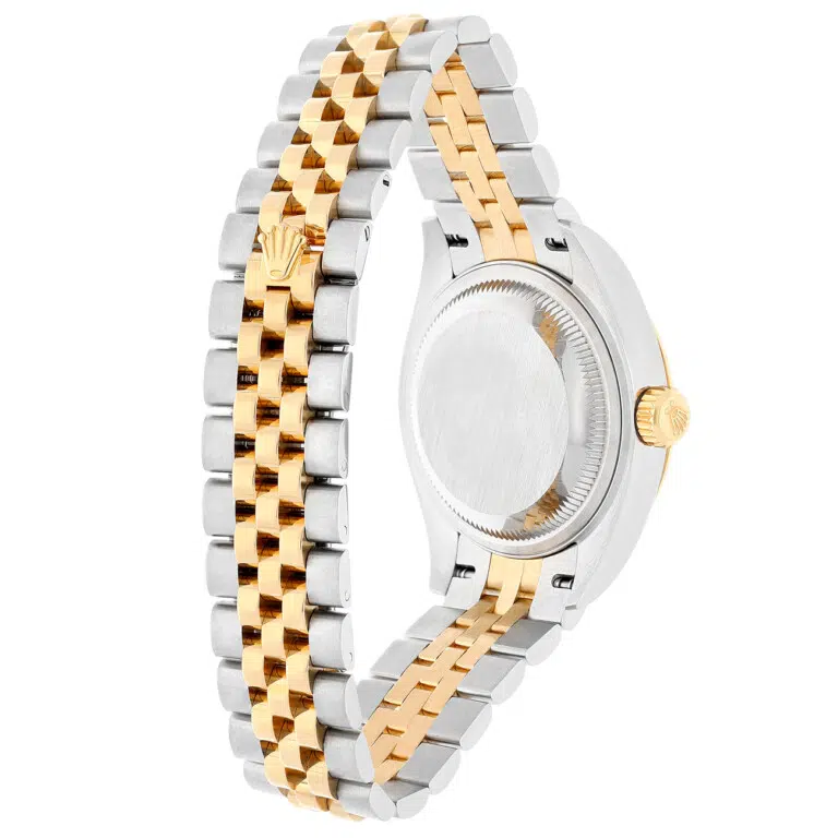 Rolex Datejust 28 279173-0009 Fluted Bezel Champagne Roman Dial Jubilee Bracelet Steel/Yellow Gold – image 9
