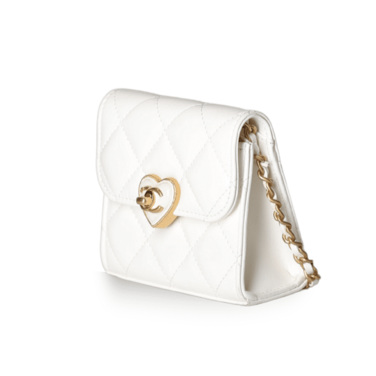Chanel - Lambskin Mini Flap Bag with Heart Turn Lock (Pre-Owned) - Image 3