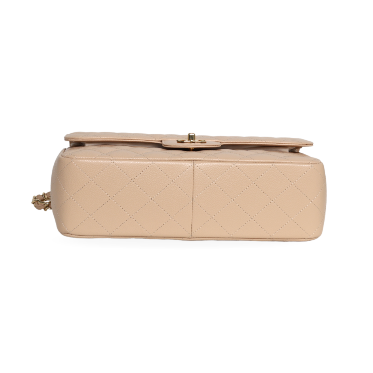 Chanel - Caviar Quilted Jumbo Double Flap Beige Clair