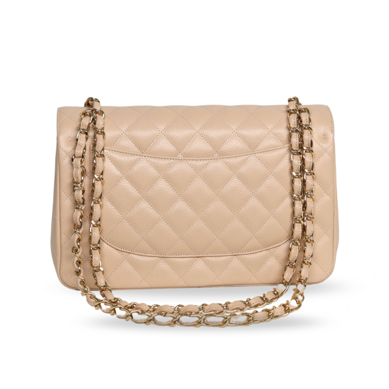Chanel - Caviar Quilted Jumbo Double Flap Beige Clair