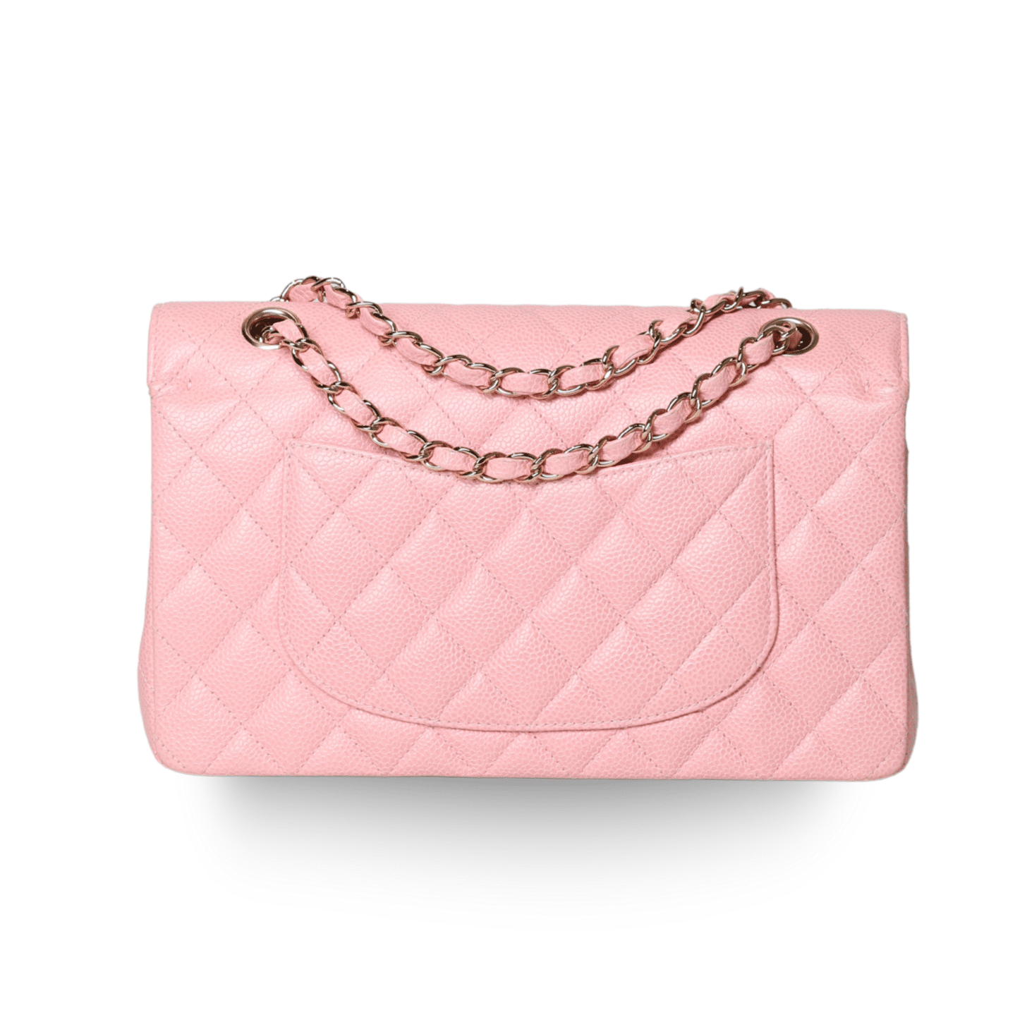 Chanel - Classic Medium Double Flap Pink Caviar Leather Bag - Image 4
