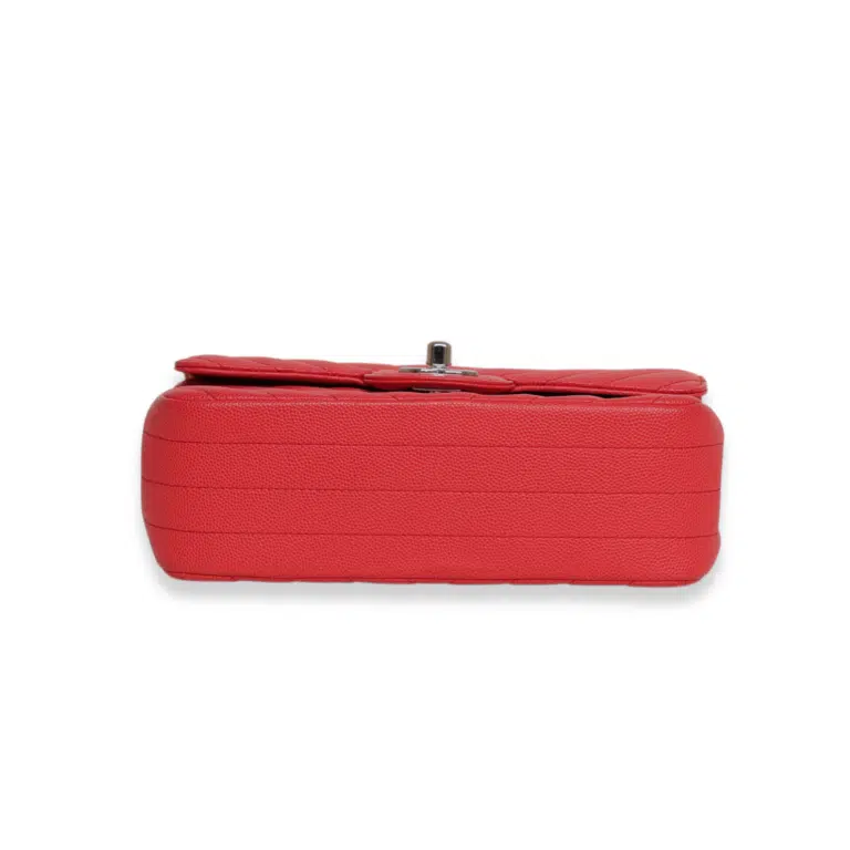 Chanel - Caviar Chevron Quilted Mini Rectangular Flap Red (Pre-Owned) – image 5