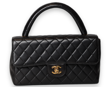 Chanel Vintage Twin Top Handbag in Lambskin